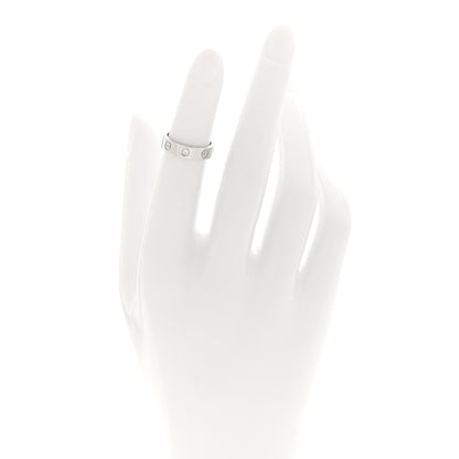 Cartier 18K White Gold Diamond 4mm LOVE Wedding Band Ring 45 3.25 2 of 4
