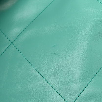 Chanel Shiny Calfskin Quilted Small Chanel 22 Light Blue 12 of 12