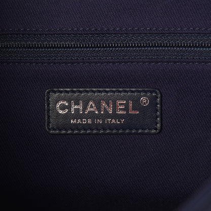 Chanel Calfskin Stitched Flap Bag Navy 6 of 9