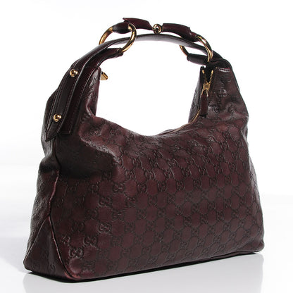 Gucci Guccissima Medium Horsebit Chain Hobo Brown 3 of 9