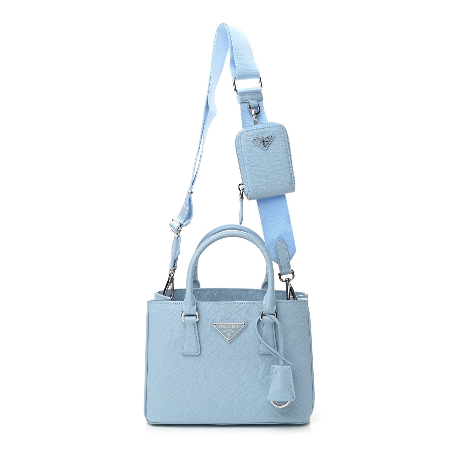 Prada Saffiano Lux Micro Galleria Shoulder Bag Astrale 1 of 9