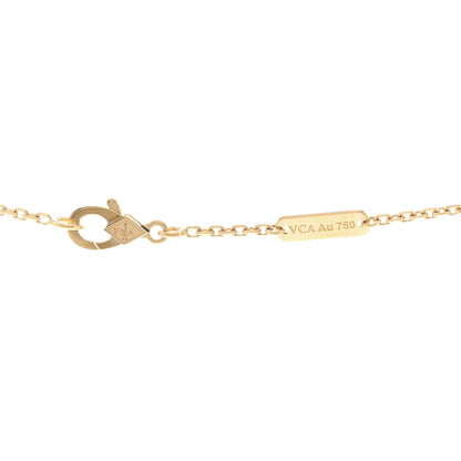 Van Cleef & Arpels VAN CLEEF &amp; ARPELS 18K Yellow Gold Guilloche Vintage Alhambra Pendant Necklace 4 of 6