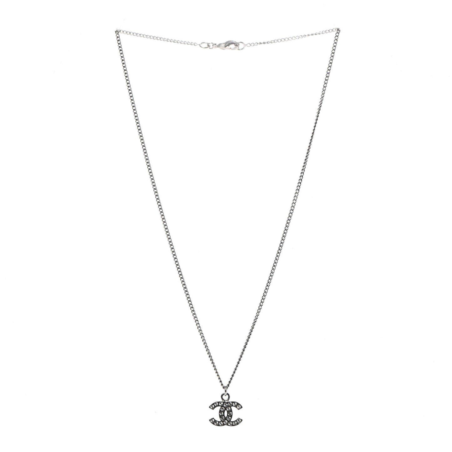 Crystal Timeless CC Necklace Silver
