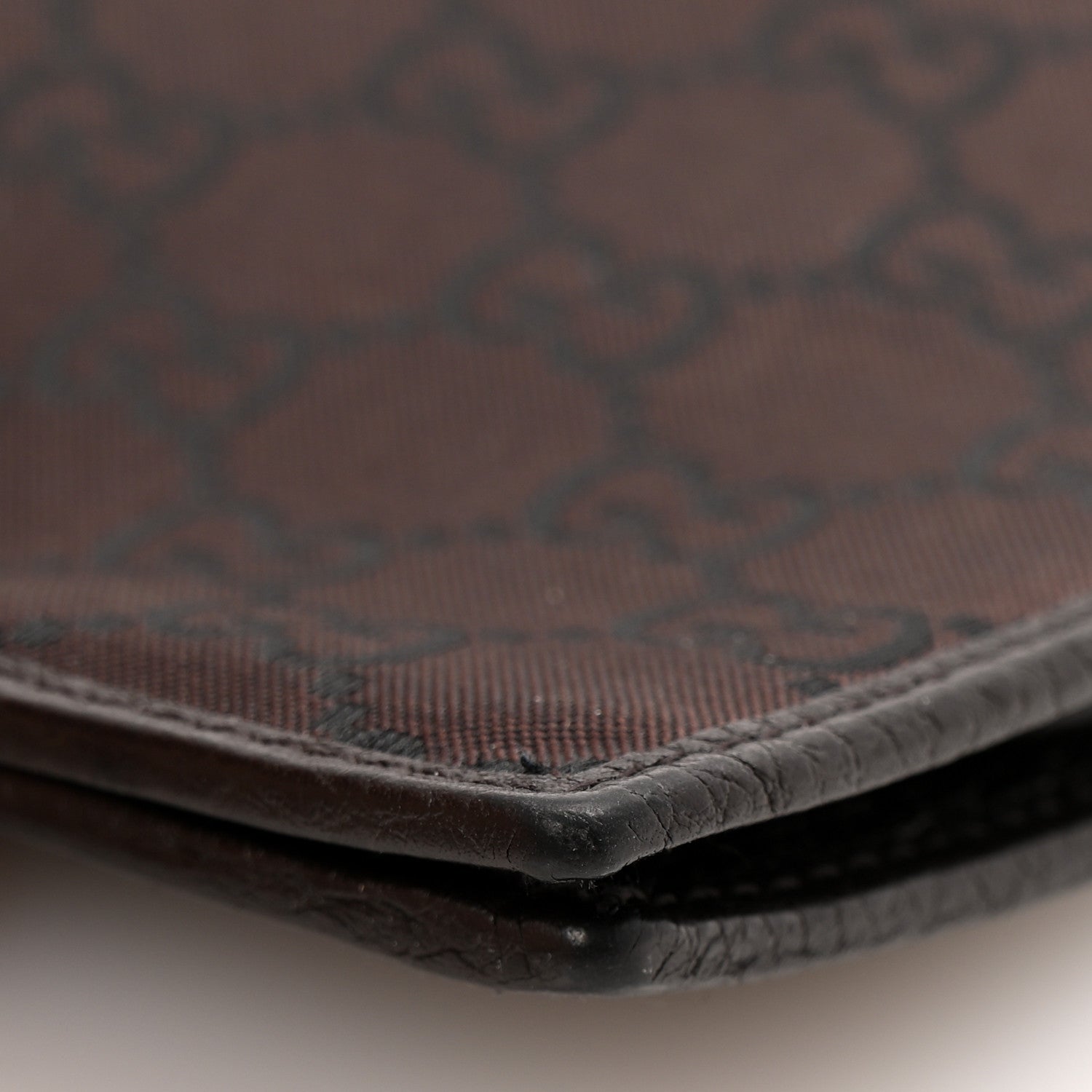 Gucci Nylon Monogram Bi-Fold Wallet Brown 8 of 9