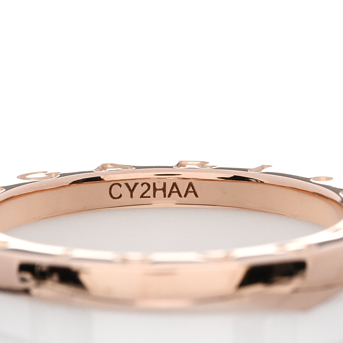 18K Rose Gold White Ceramic B.Zero1 Four-Band Ring 54 6.75