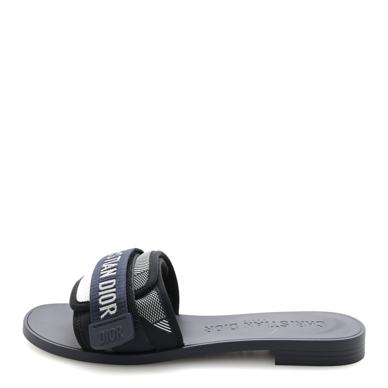 Christian Dior Technical Stretch Fabric Camouflage Dio(r)evolution Slide Sandals 37 Deep Blue 1 of 9