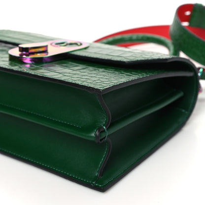 Christian Louboutin Alligator Embossed Calfskin Elisa Top Handle Bag Canopee Rainbow 10 of 12