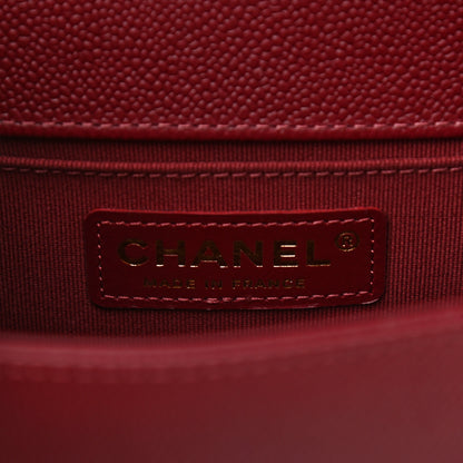 Chanel Caviar Quilted Small Boy Flap Burgundy 6 of 11