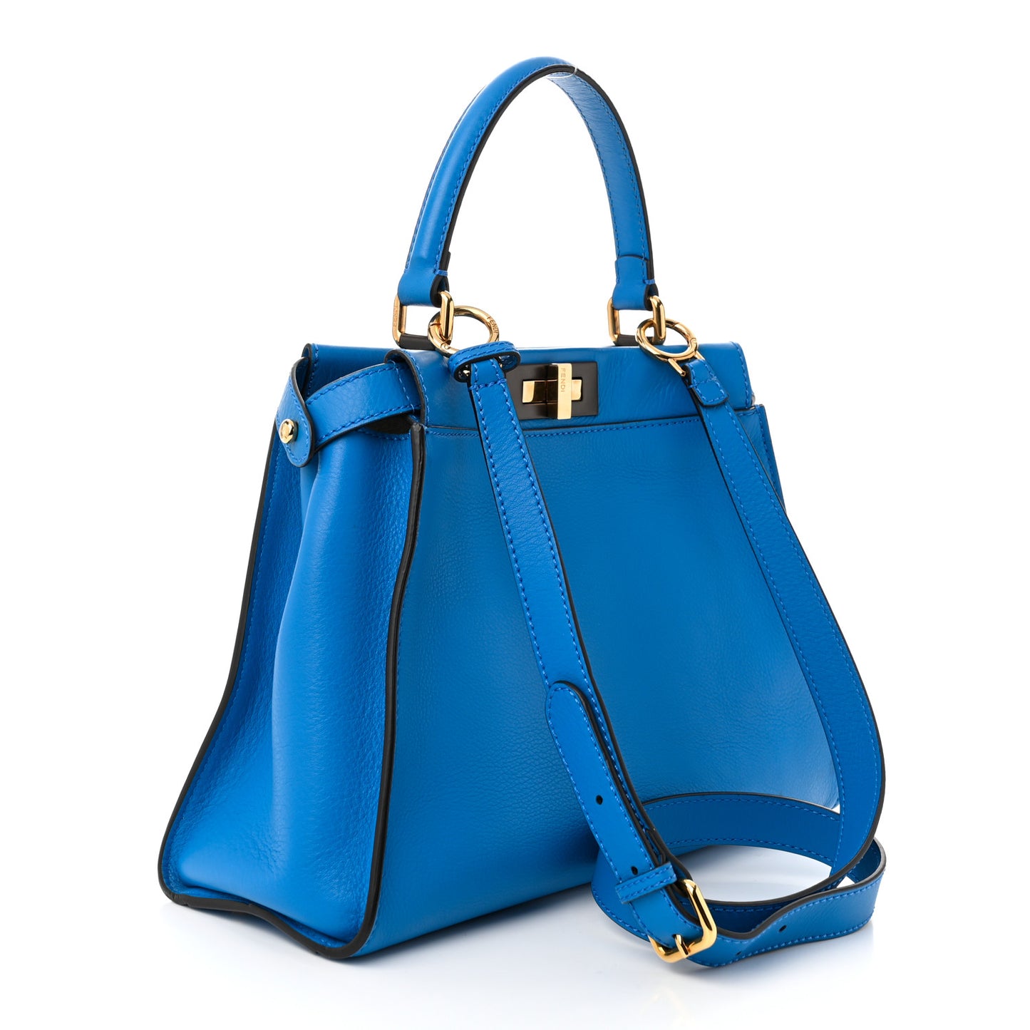 Vitello Seta Medium Peekaboo Iconic Satchel Blue Royal