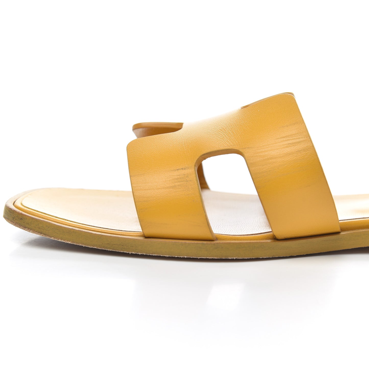 Box Calfskin Oran Sandals 38 Jaune Citron