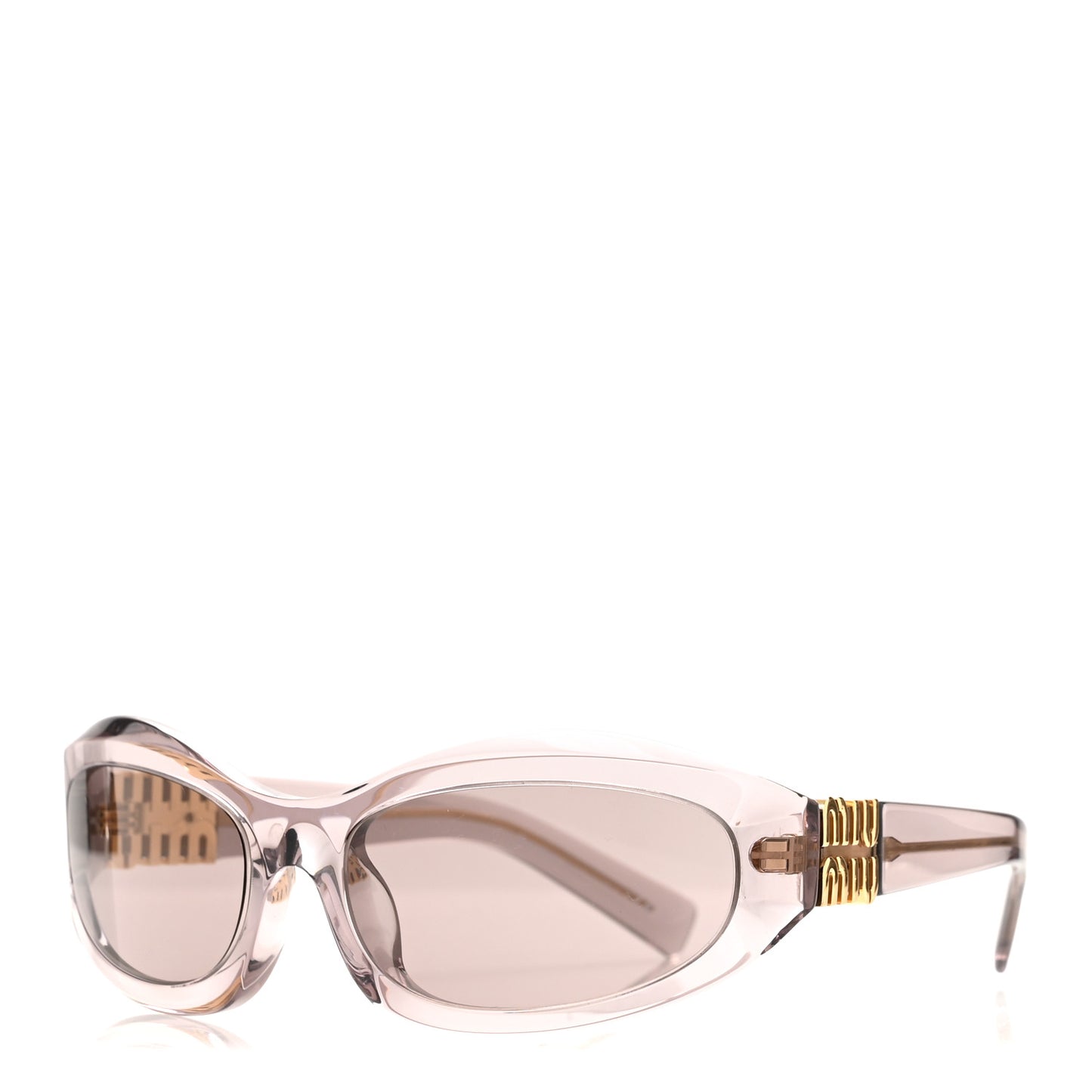 Transparent Acetate Oval Sunglasses SMU14Z Purple
