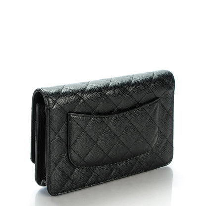 Chanel Caviar Quilted Wallet On Chain WOC Black 3 of 8