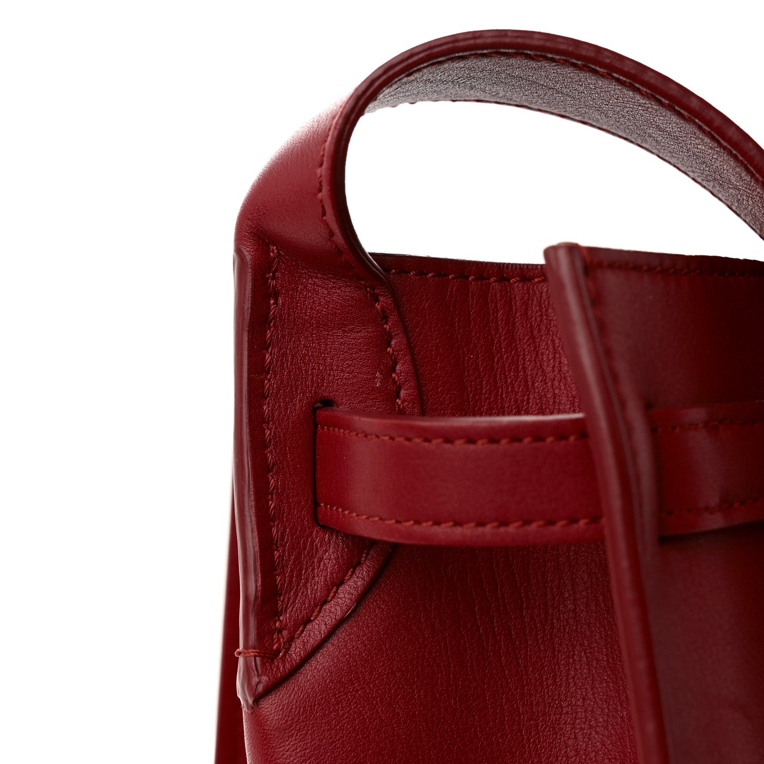 Celine Supple Grained Calfskin Big Bag Bucket Red 12 of 17