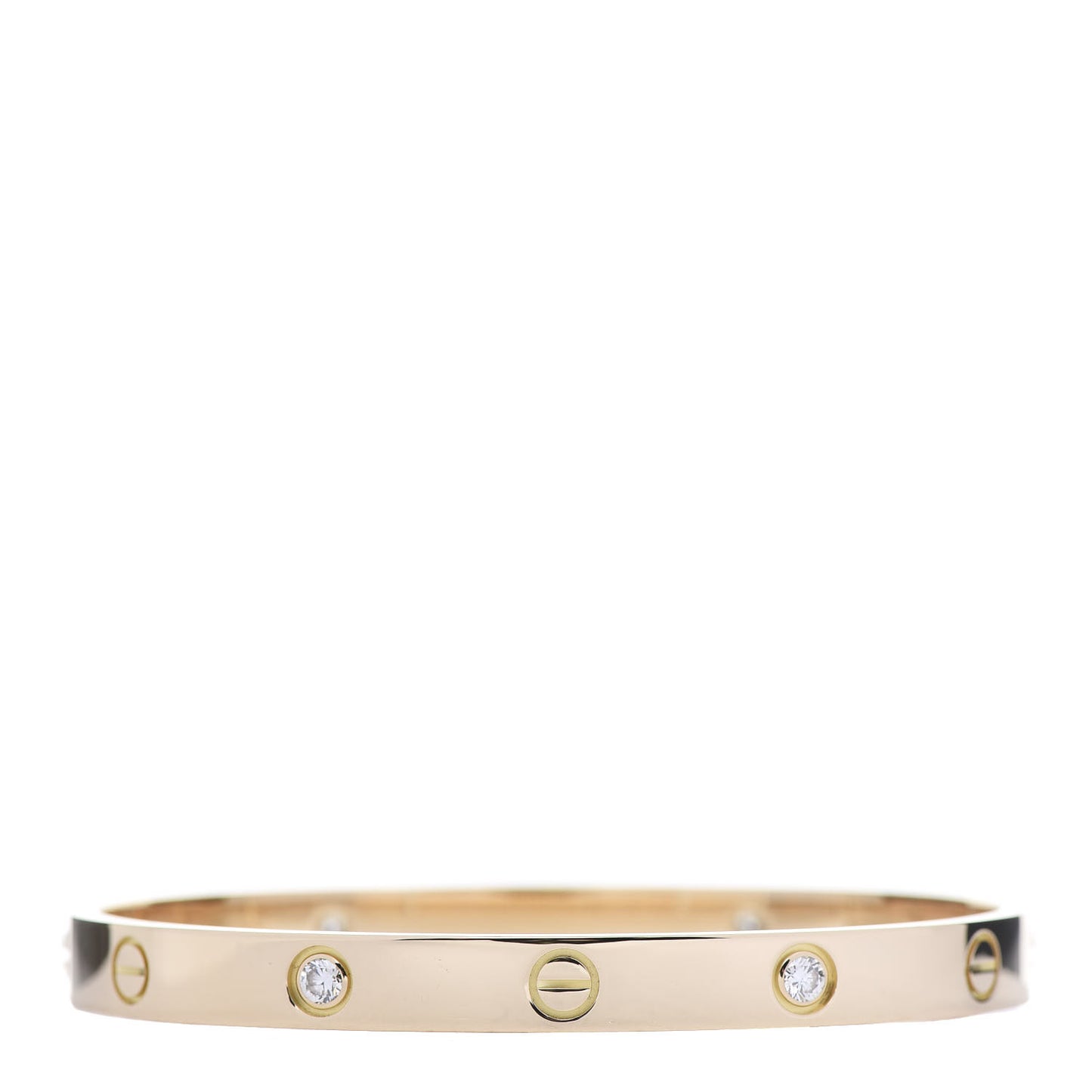 18K Yellow Gold 4 Diamond LOVE Bracelet 18