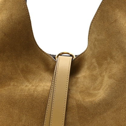 Chloe Suede Calfskin Small Marcie Hobo Bag Gold Khaki 7 of 9