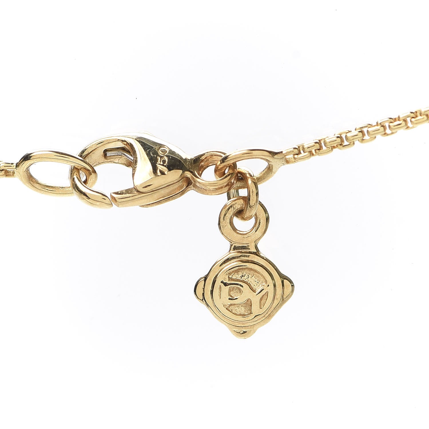 David Yurman 18K Yellow Gold Turquoise Rio Rondelle Short Station Necklace 4 of 5