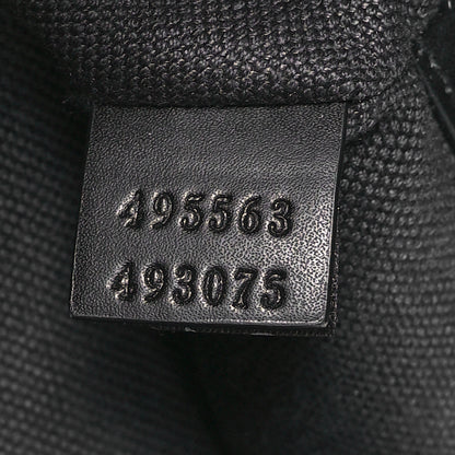 Gucci Soft GG Supreme Monogram Calfskin Web Double Buckle Backpack Black 6 of 9