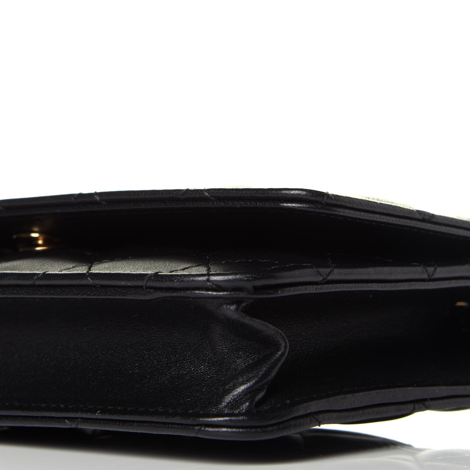 Chanel Lambskin Quilted Wallet On Chain WOC Black 10 of 10