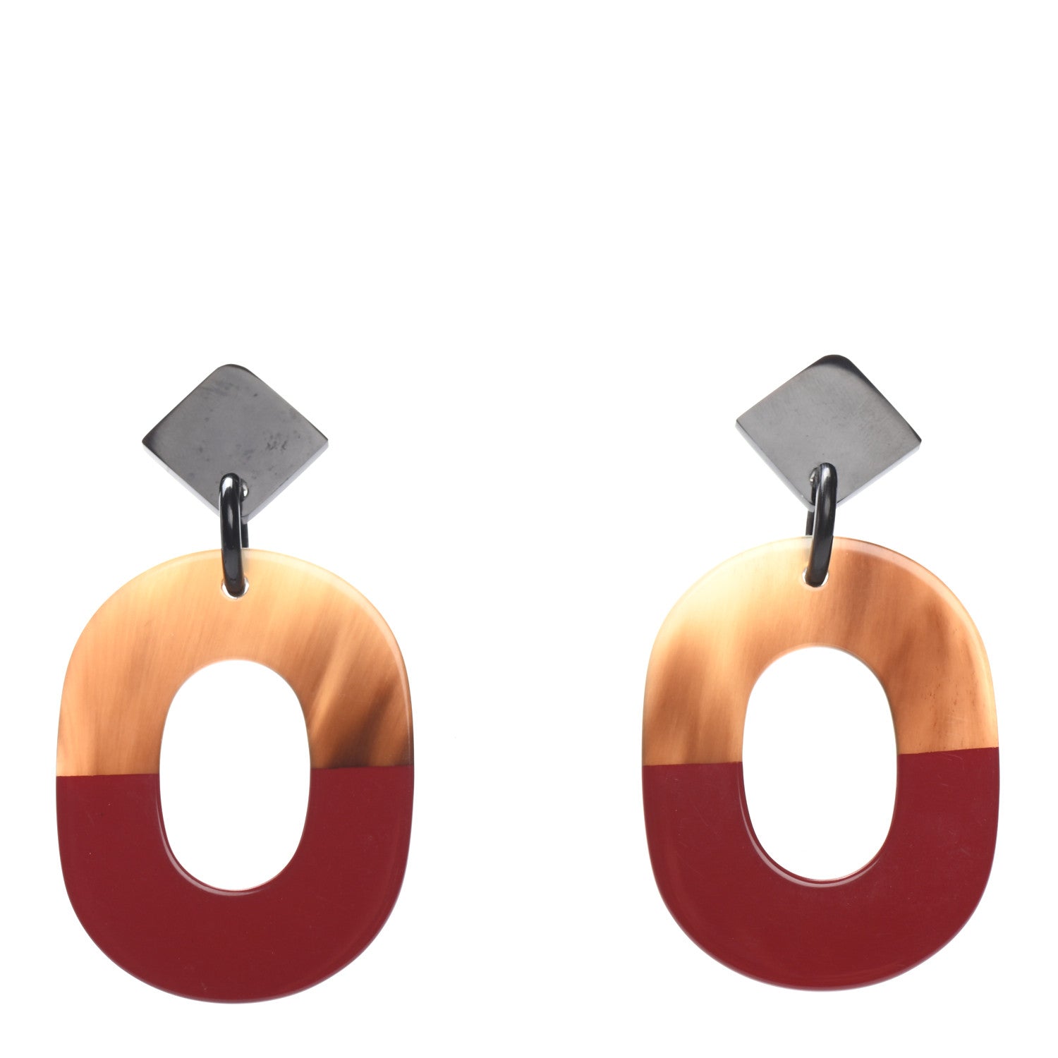 Hermes Buffalo Horn Isthme Earrings 1 of 3