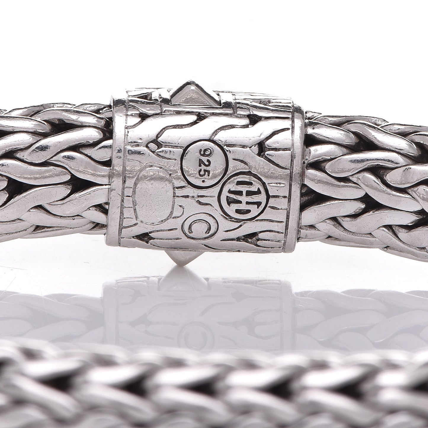 Sterling Silver Black Sapphire 10.5mm Classic Chain Bracelet