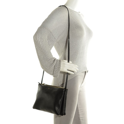 Celine Lambskin Large Trio Crossbody Bag Black 2 of 10