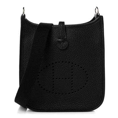 Hermes Taurillon Clemence Evelyne TPM Black 1 of 11