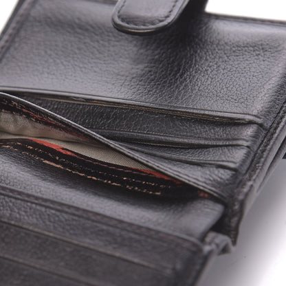 Chanel Glazed Goatskin Camellia Embossed French Flap Wallet Black 14 of 15