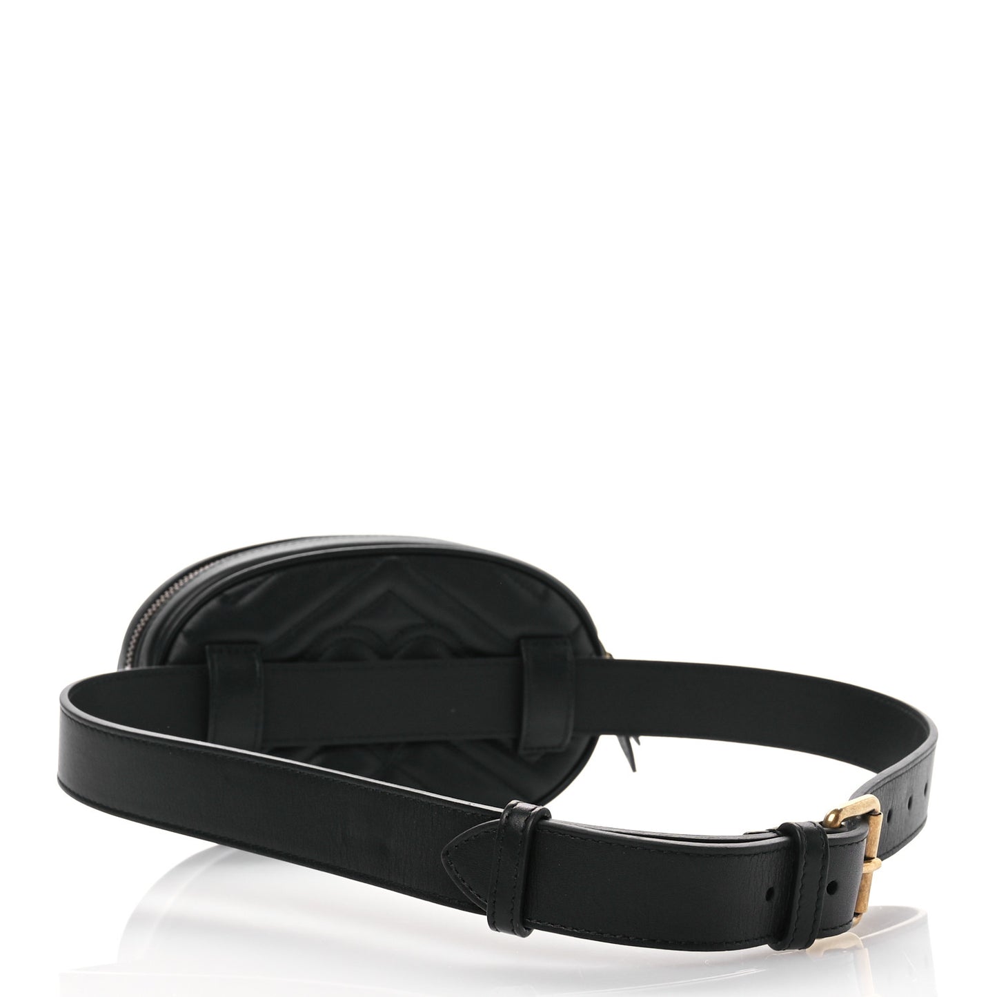 Calfskin Matelasse GG Marmont Belt Bag 85 34 Black