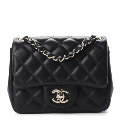Chanel Lambskin Quilted Mini Square Flap Black 1 of 10