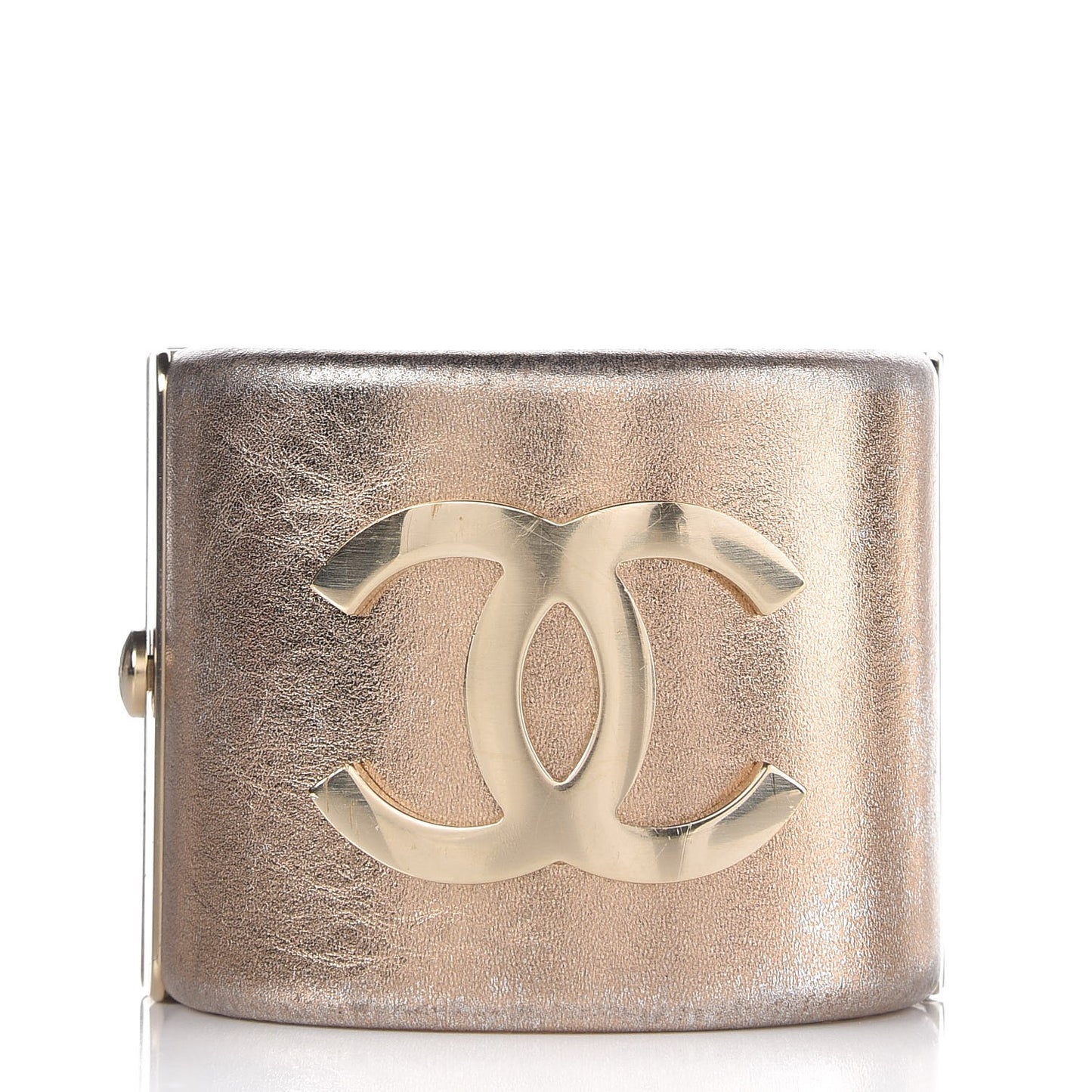 Metallic Lambskin CC Cuff Gold