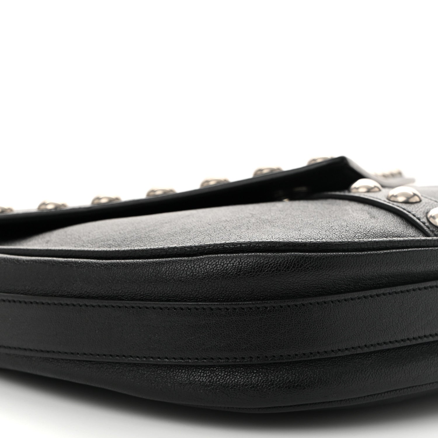Saint Laurent Calfskin Y Studs Crossbody Bag Black 9 of 11