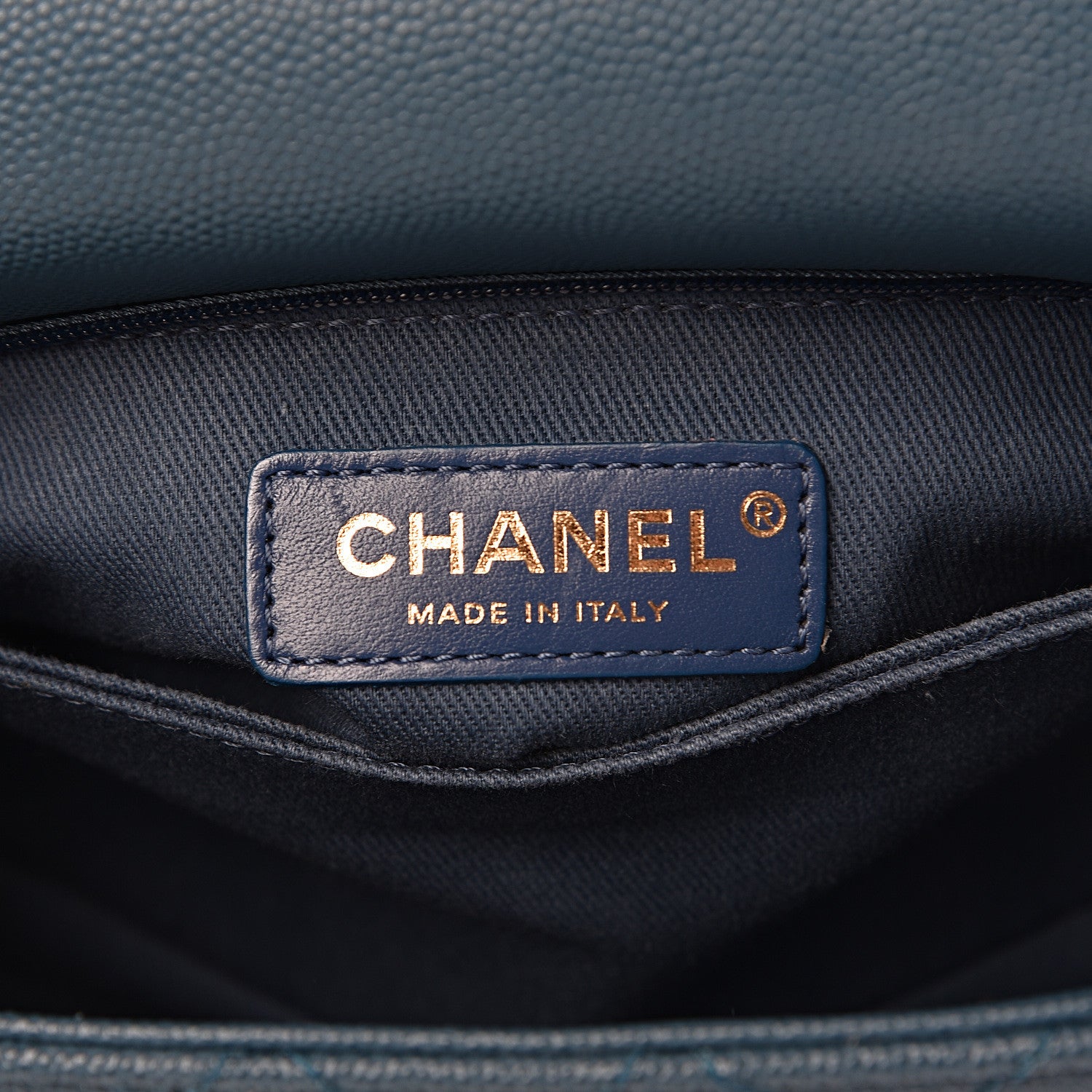 Chanel Caviar Quilted Mini Coco Handle Flap Blue 6 of 10