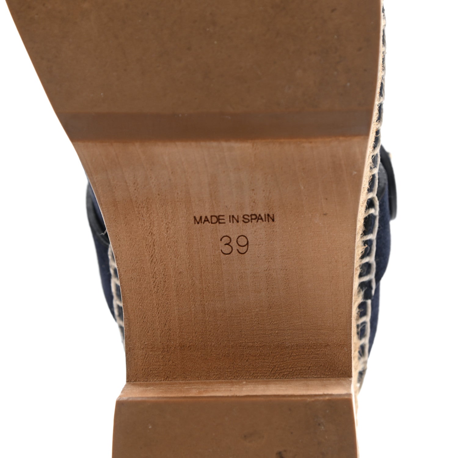 Chanel Suede Calfskin CC Turn Lock Clog 39 Navy 6 of 9