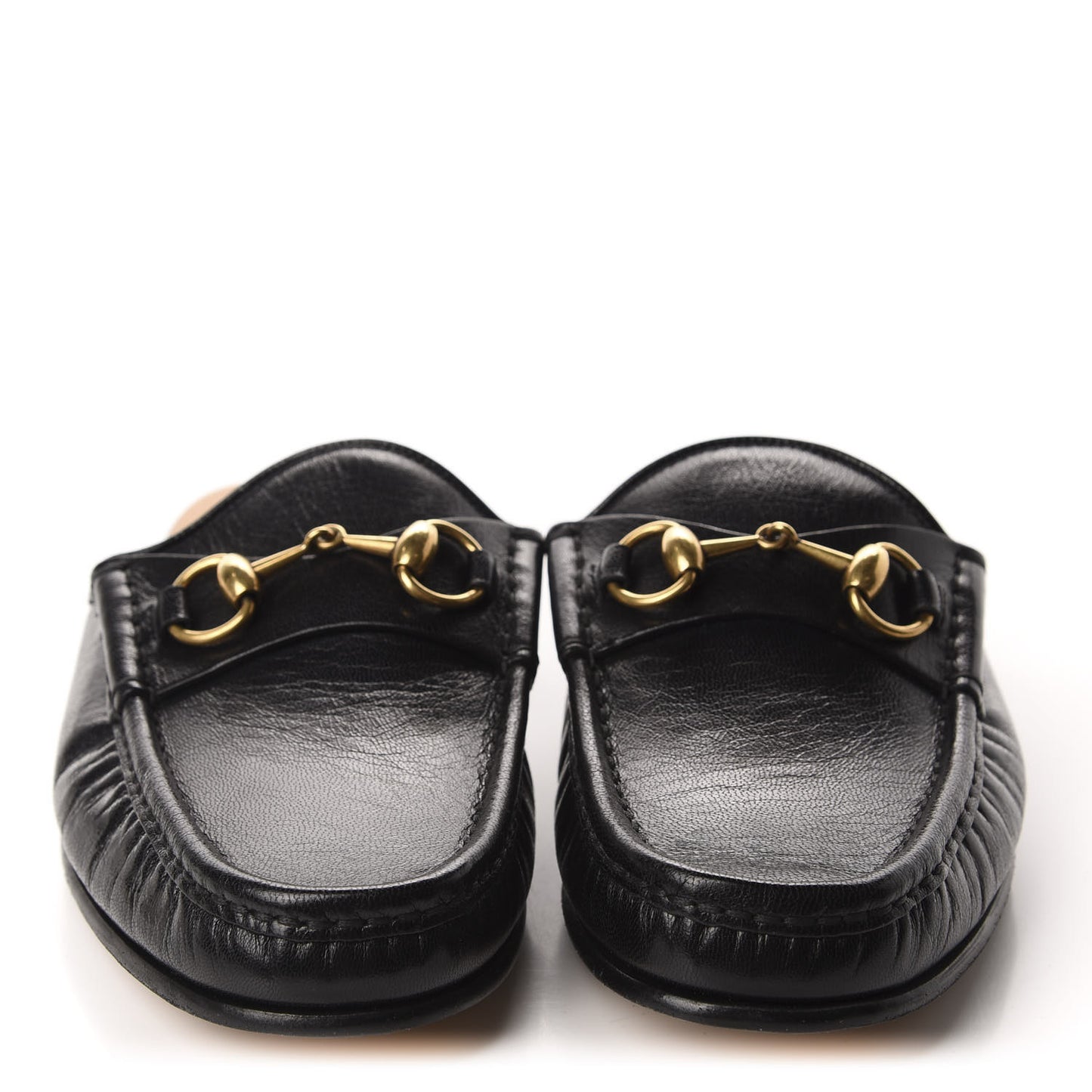 Goatskin Mens Horsebit Slippers 5.5 Black