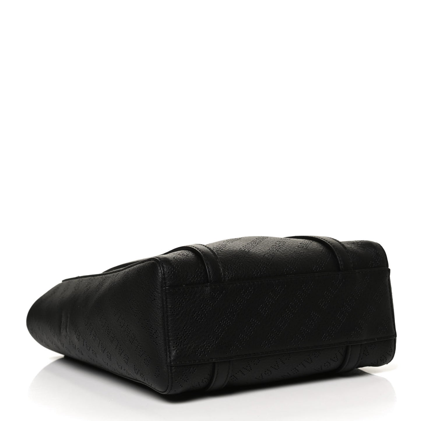 Smooth Calfskin Logo Perforated XXS Everyday Tote Black