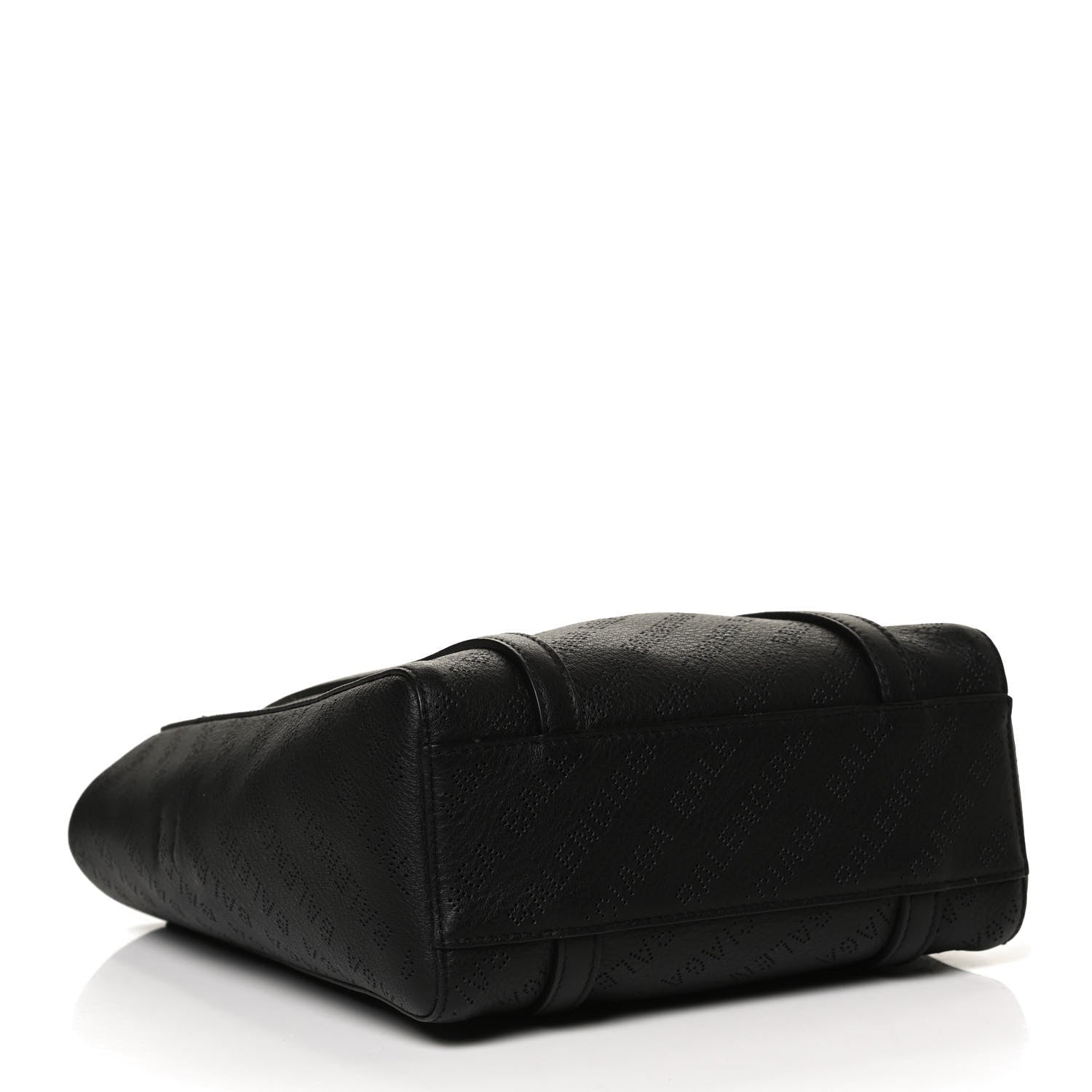 Balenciaga Smooth Calfskin Logo Perforated XXS Everyday Tote Black 3 of 8