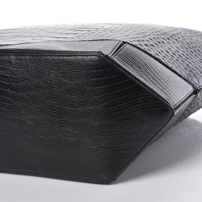 Givenchy Calfskin Crocodile Embossed Easy Tote Black 8 of 13