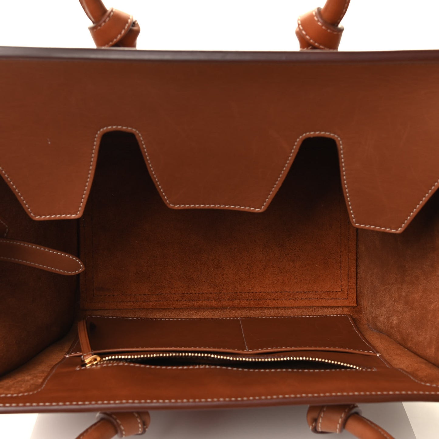 Natural Calfskin Mini Tie Knot Tote Tan