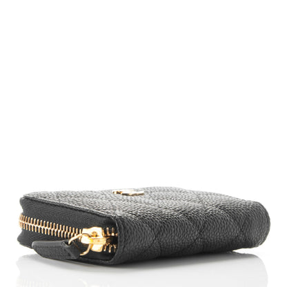 Chanel Caviar Quilted Zip Coin Purse Black 4 of 7