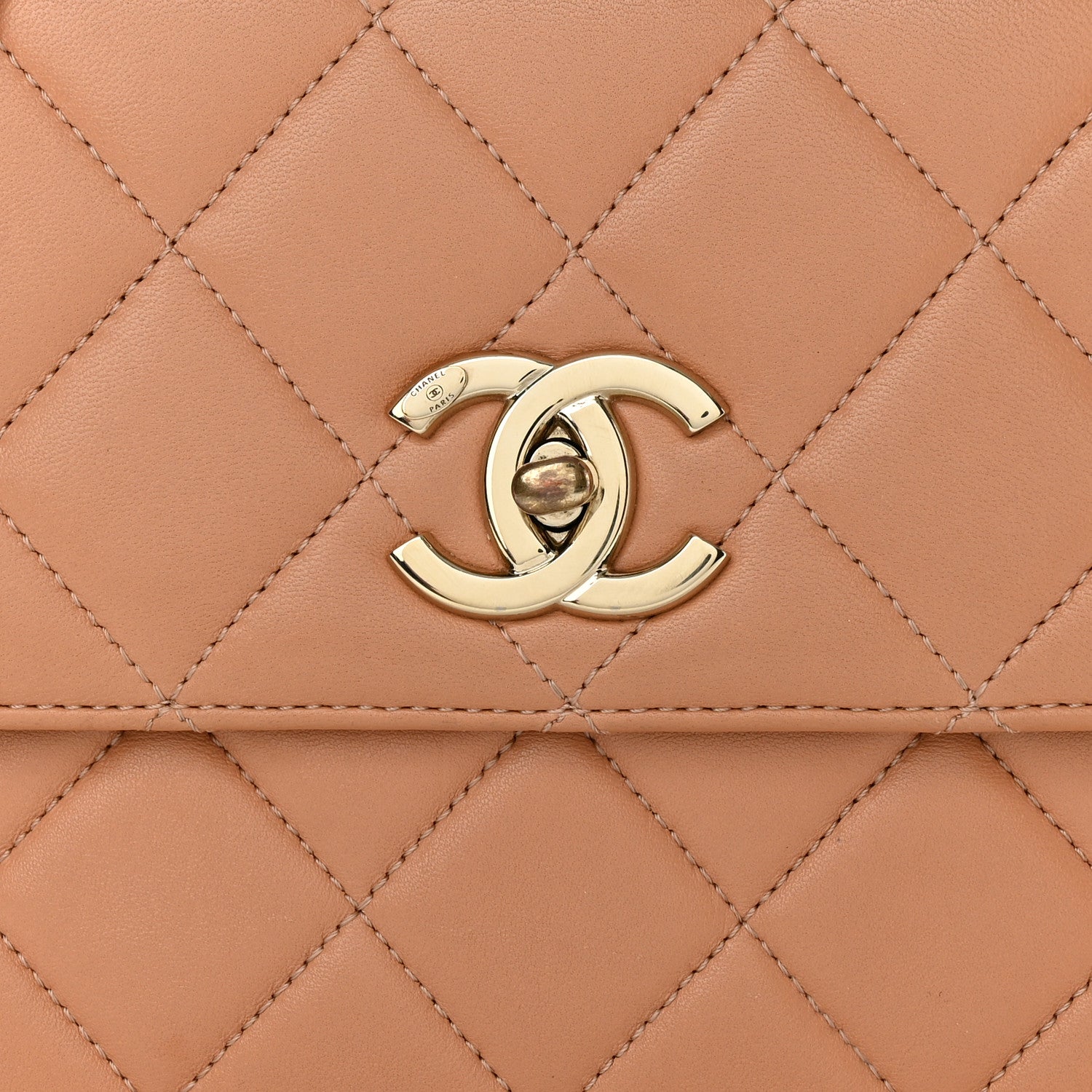 Chanel Lambskin Quilted Medium Trendy CC Flap Beige 8 of 17