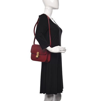 Celine Box Calfskin Medium Classic Box Flap Bag Red 2 of 10