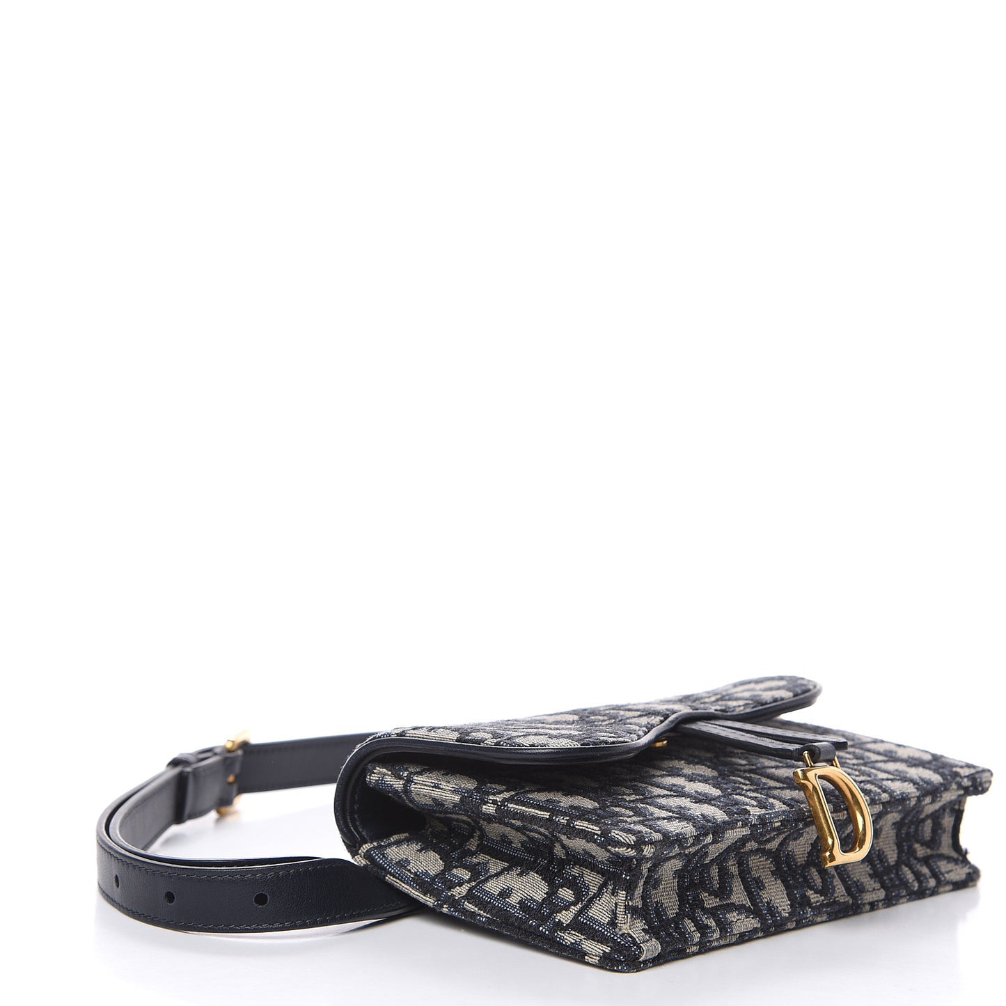 Oblique Saddle Belt Bag Blue