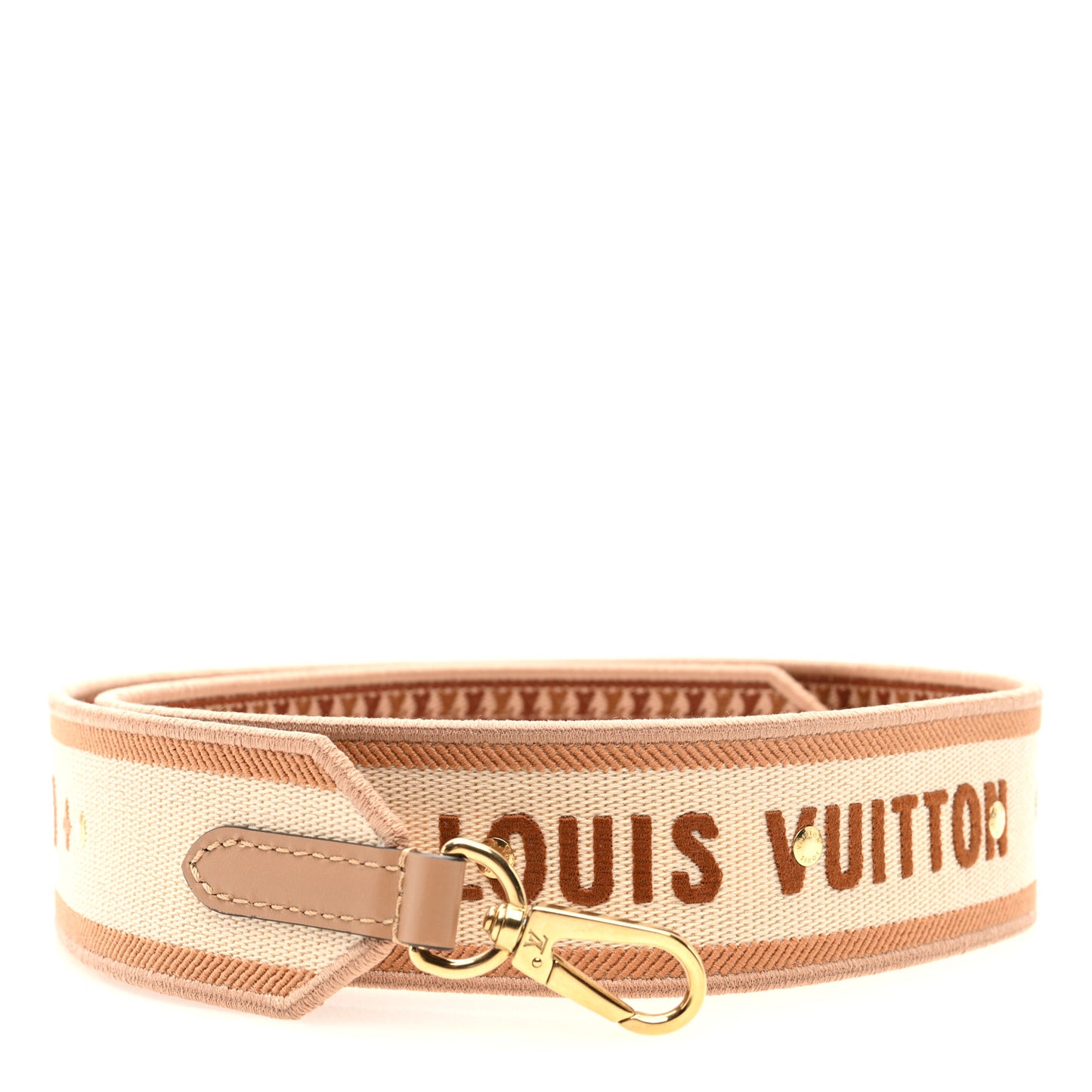 Jacquard Twist Shoulder Strap Beige Brown