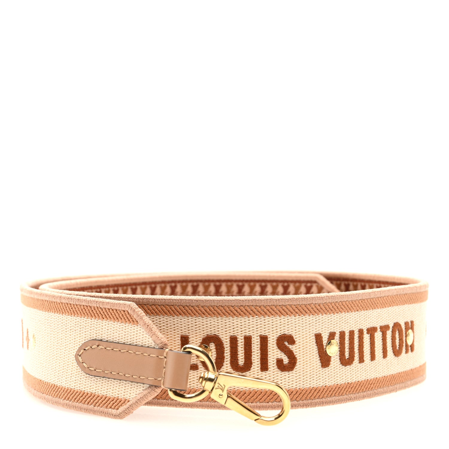 Louis Vuitton Jacquard Twist Shoulder Strap Beige Brown 1 of 3
