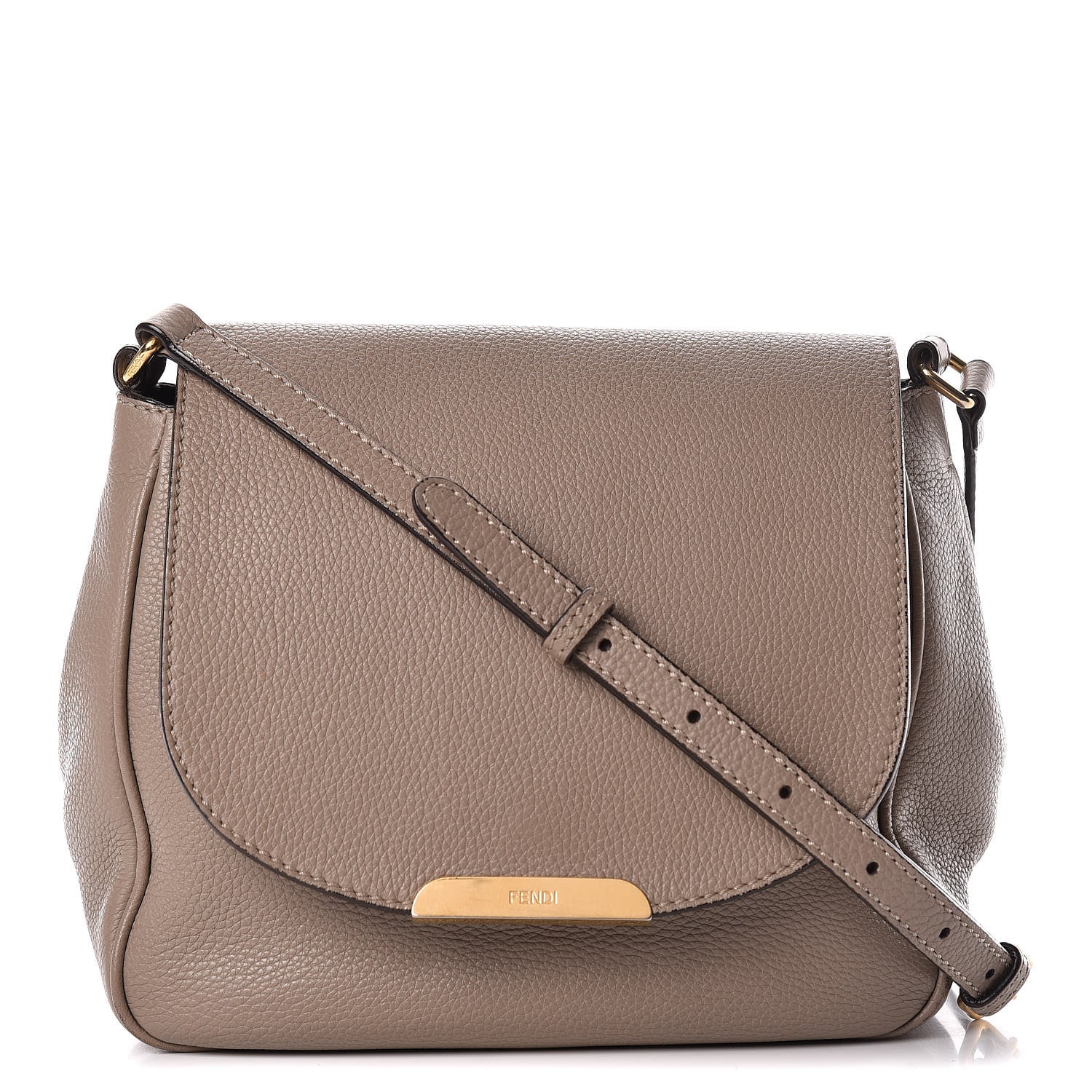 Fendi Vitello Small Messenger Bag Tortora 1 of 14