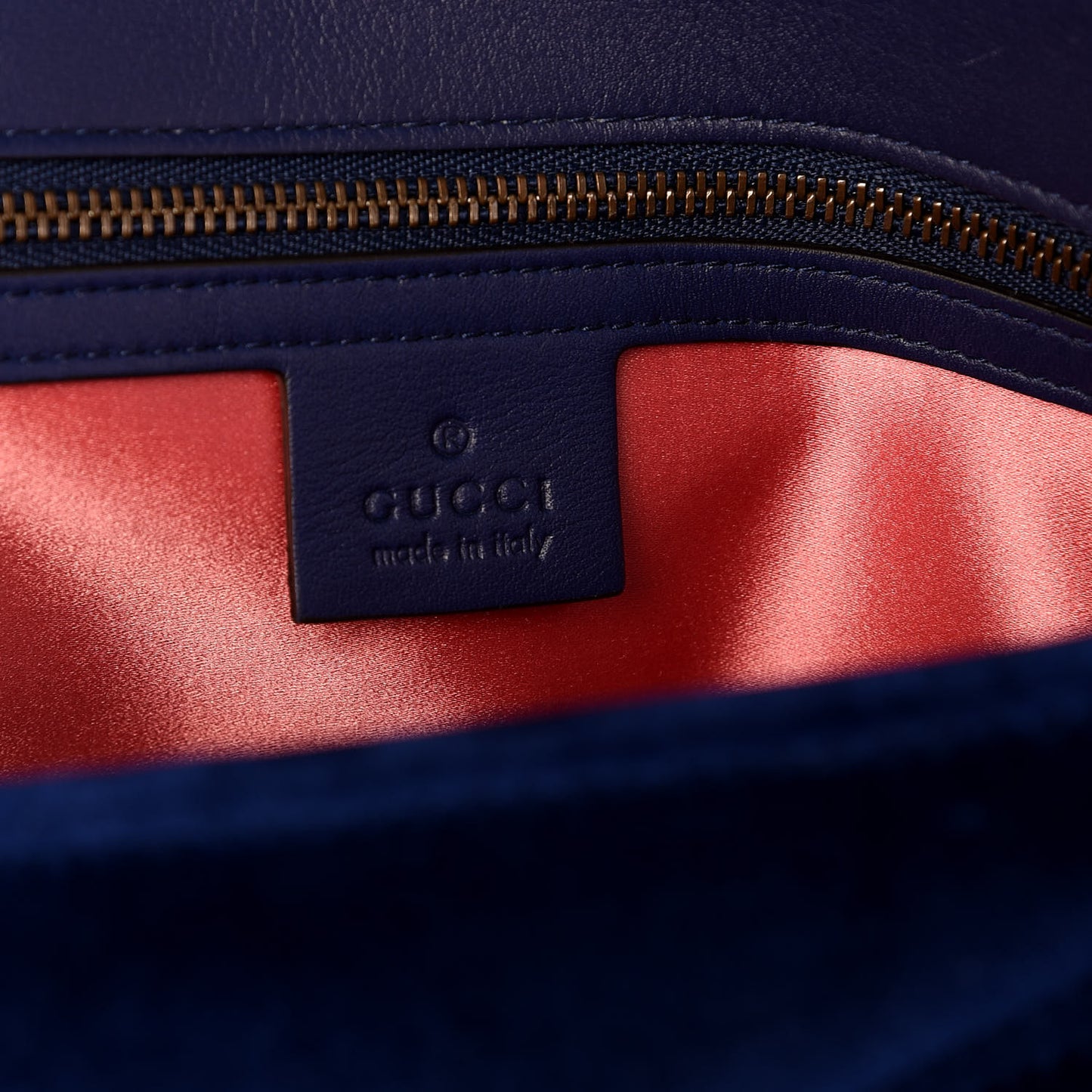 Velvet Matelasse Small GG Marmont Shoulder Bag Cobalt Blue
