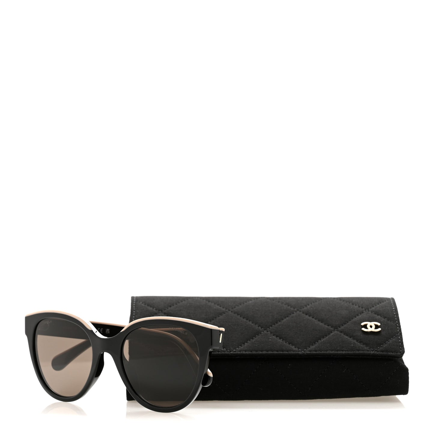 Acetate CC Butterfly Sunglasses 5414 Black Beige