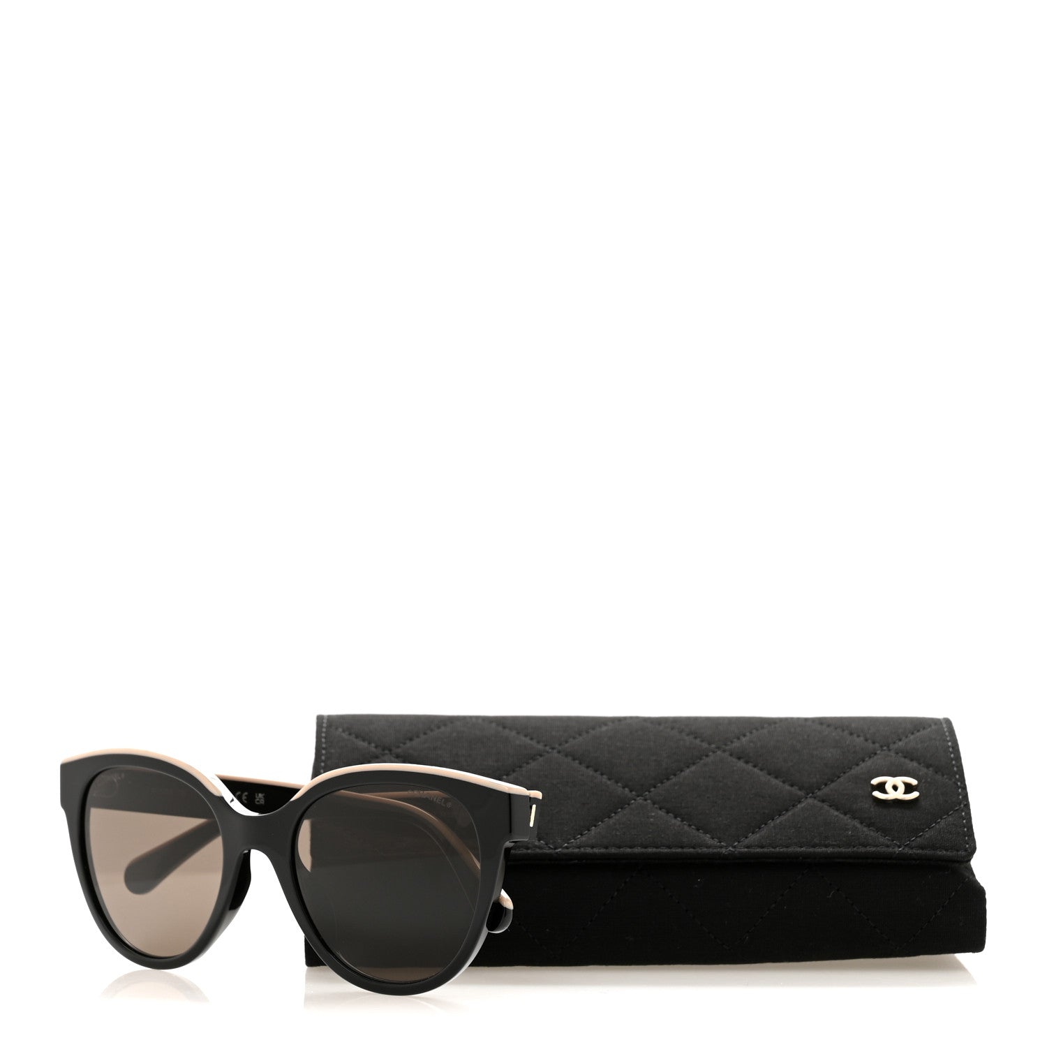 Chanel Acetate CC Butterfly Sunglasses 5414 Black Beige 8 of 8