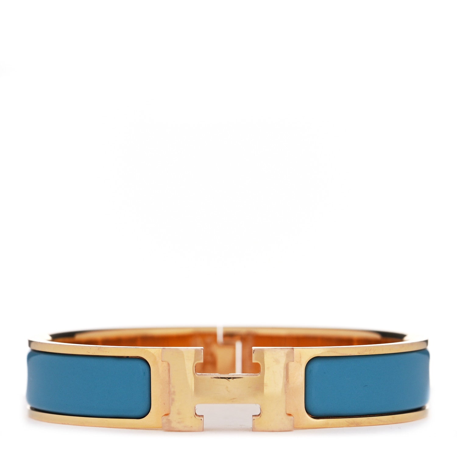 Hermes Enamel Narrow Clic Clac H Bracelet PM Bleu Album 1 of 4