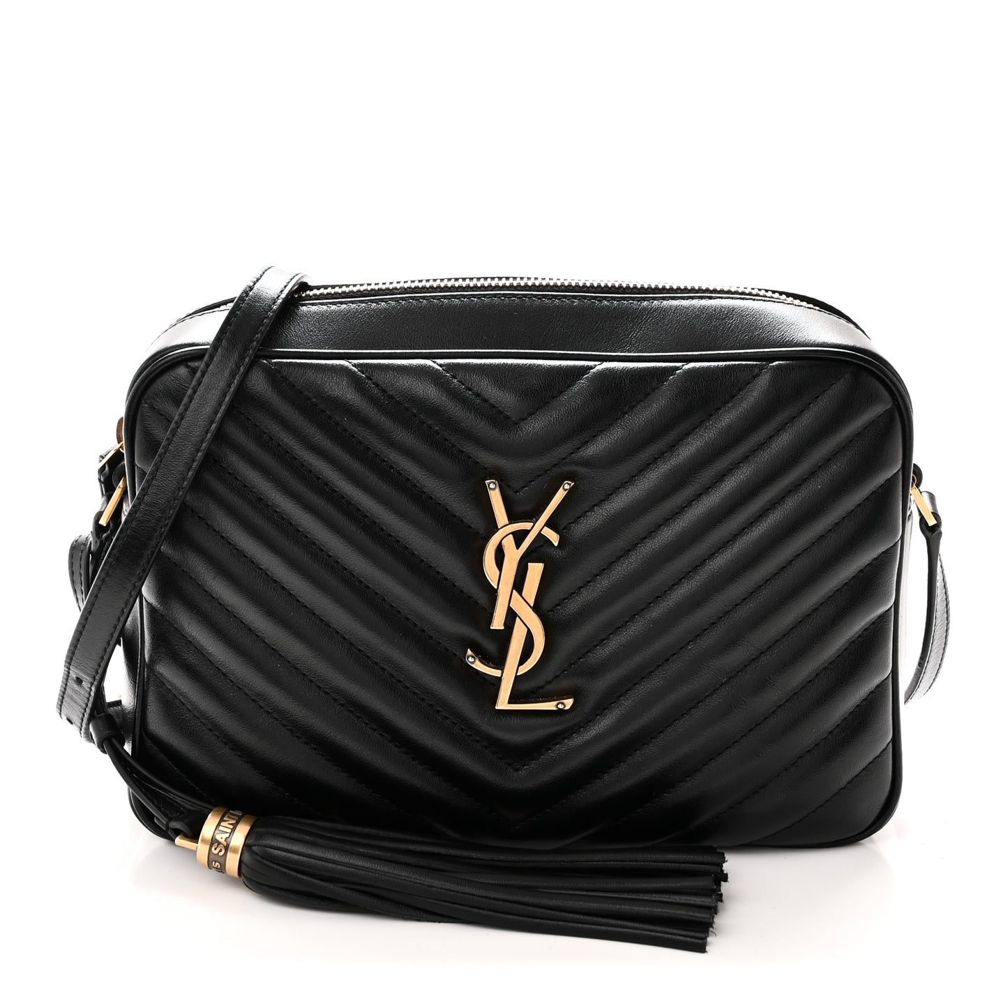 Calfskin Matelasse Monogram Lou Camera Bag Black